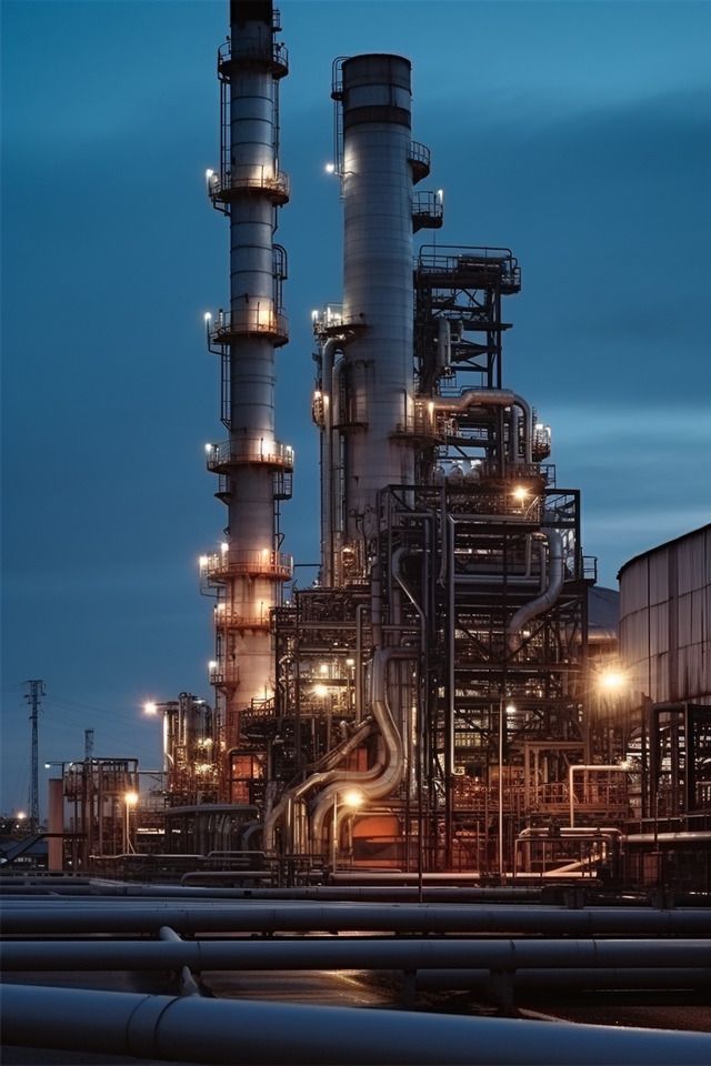 an industrial power plant is lit up at dusk photo and picture for free download pngtree